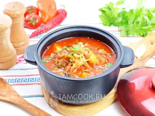 Фото блюда: Борщ с грибами