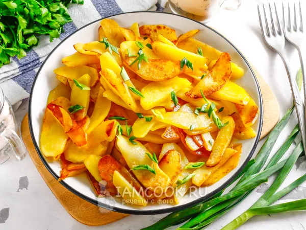 Фото блюда: Жареная картошка на смальце (свином)