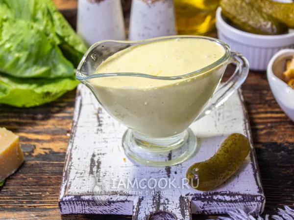 Фото блюда: Соус Цезарь с солеными огурцами