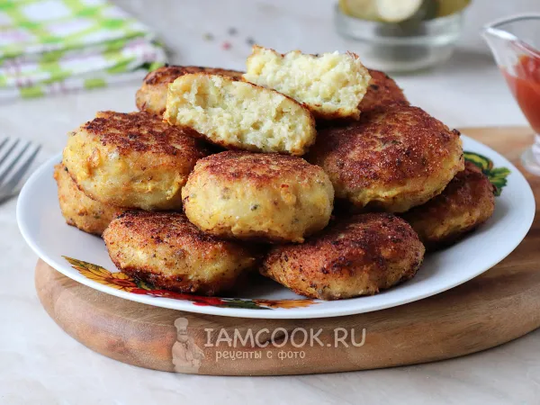 Фото блюда: Котлеты из минтая с салом