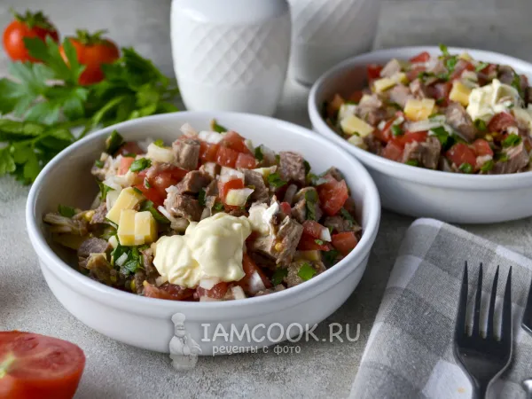 Фото блюда: Салат «Гусарский» с говядиной