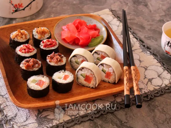 Фото блюда: Роллы с форелью и творожным сыром