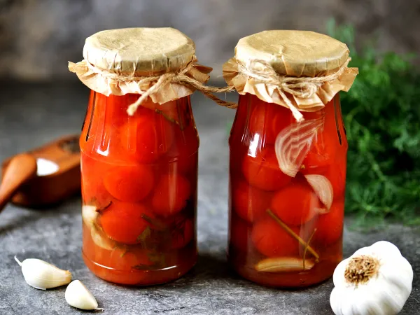 Фото блюда: Помидоры черри в томатной пасте на зиму