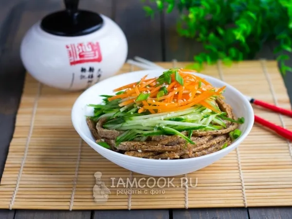 Фото блюда: Холодная закуска из домашней овсяной лапши