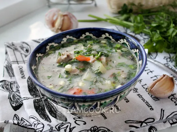 Фото блюда: Лывжа из курицы со сметаной по-осетински