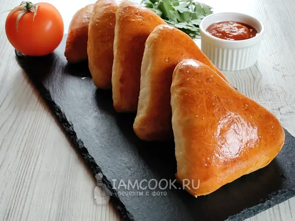 Фото блюда: Самса с мясом из дрожжевого теста