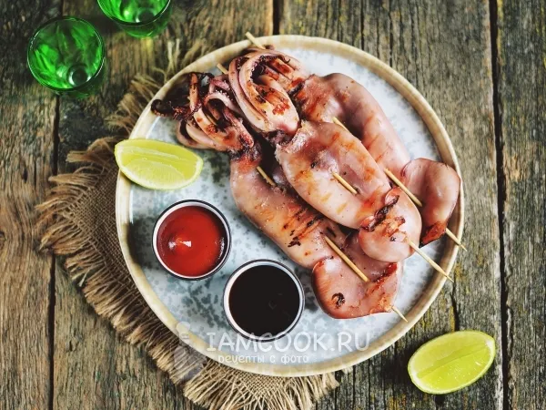 Фото блюда: Кальмары-гриль в азиатском стиле