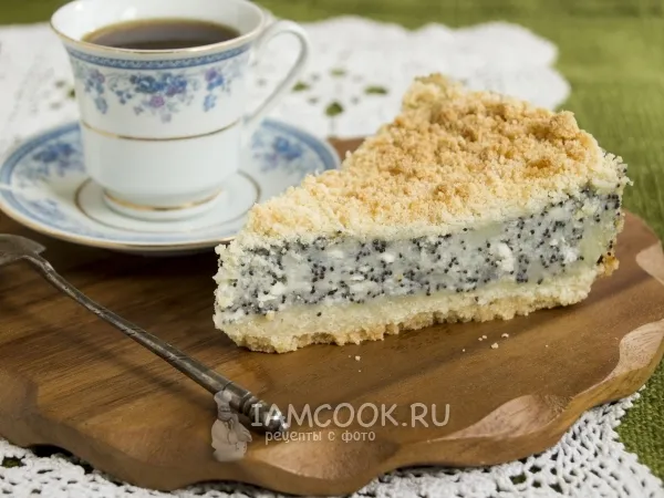 Фото блюда: Пирог с творогом, маком и манной крупой