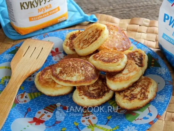 Фото блюда: Оладьи из рисовой и кукурузной муки