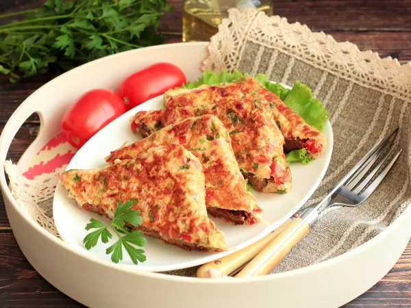 Фото блюда: Тост в омлете