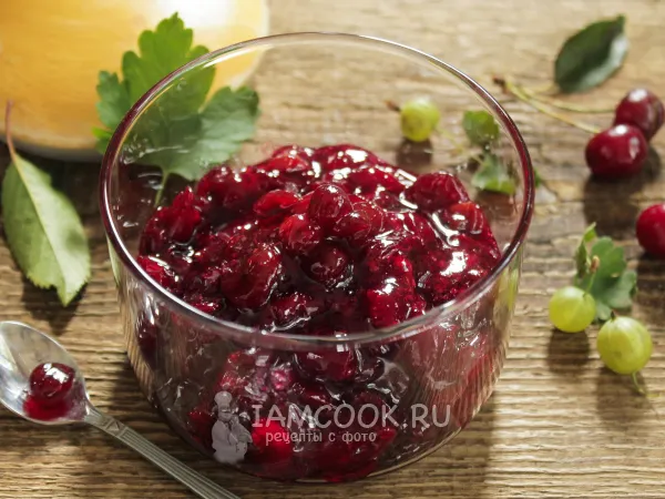 Фото блюда: Варенье из крыжовника с вишней