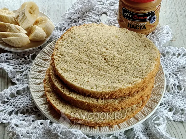 Фото блюда: Бисквит с арахисовой пастой