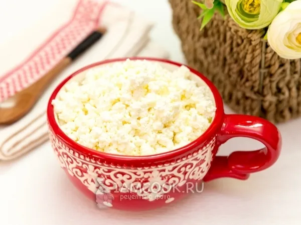 Фото блюда: Домашний творог из молока и кефира