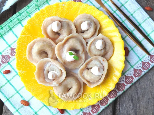 Фото блюда: Пельмени с фасолью