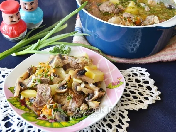 Фото блюда: Жаркое из свинины с картошкой