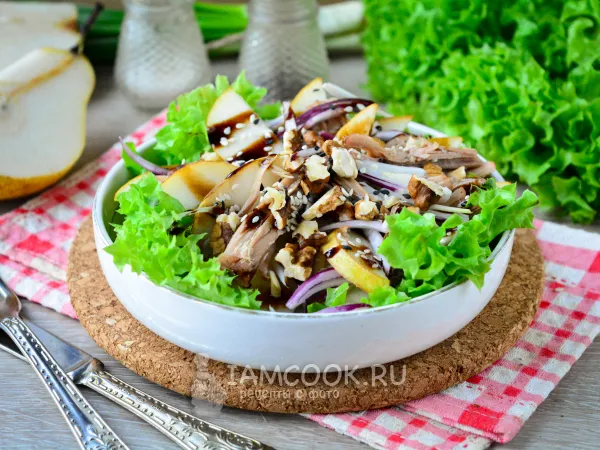 Фото блюда: Салат с говядиной и грушей