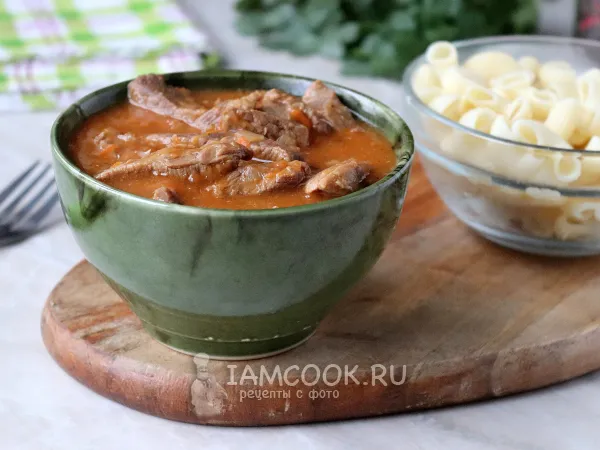 Фото блюда: Мясная подлива из говядины с томатной пастой