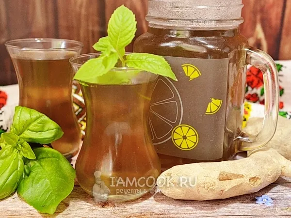 Фото блюда: Напиток из базилика с мятой