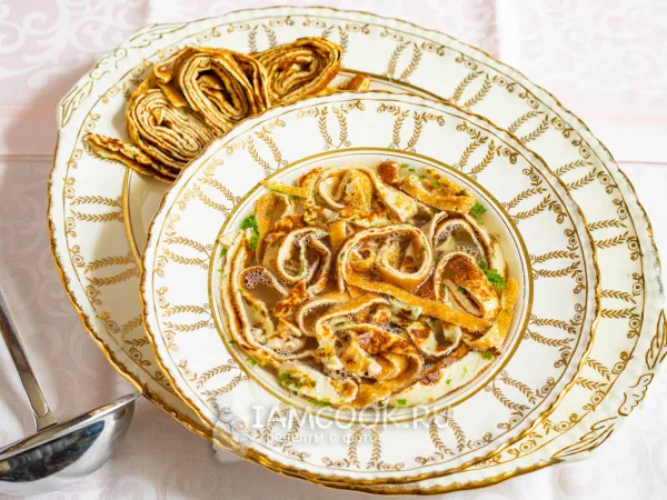 Фото блюда: Суп с блинами