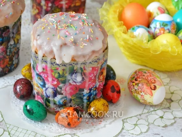 Фото блюда: Кулич с миндалем и лимонной цедрой