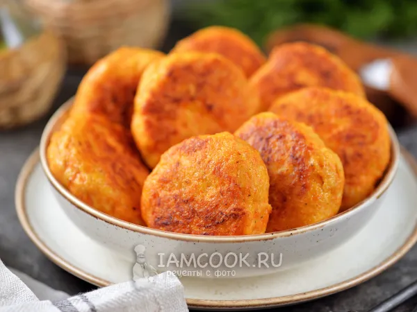 Фото блюда: Морковные котлеты с фаршем (куриным)