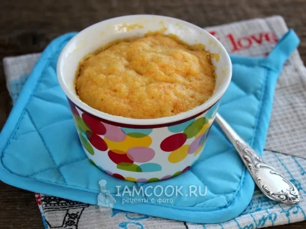 Фото блюда: Морковный кекс без яиц в микроволновке
