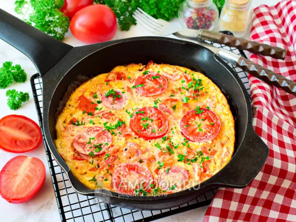 Фото блюда: Фриттата с помидорами