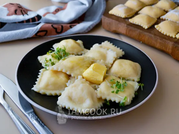 Фото блюда: Равиоли с творогом и сыром