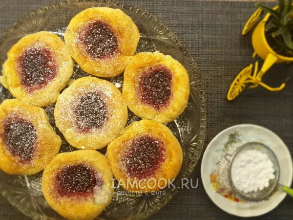 Фото блюда: Творожное печенье с джемом