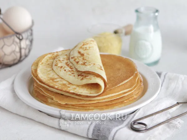 Фото блюда: Блины на пшенной каше без дрожжей