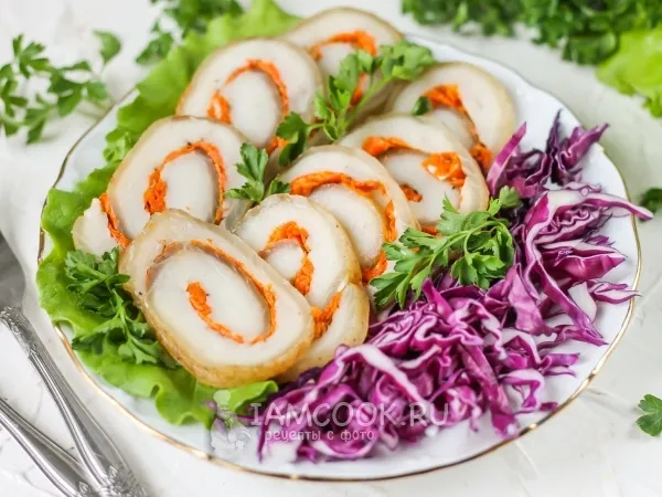 Фото блюда: Рулет из свиной шкурки (кожи)