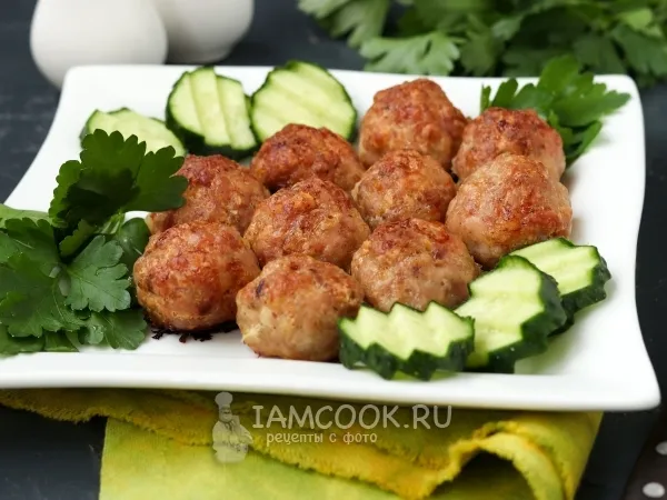 Фото блюда: Индюшиные фрикадельки с беконом