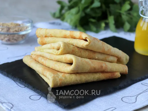 Фото блюда: ПП блины из овсяной муки на молоке