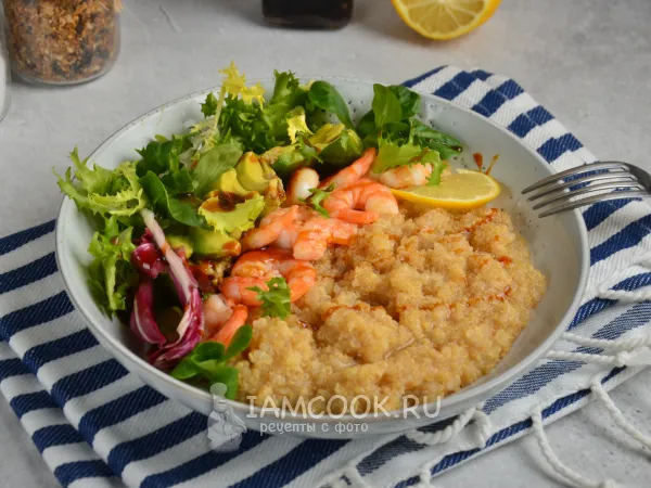 Фото блюда: Киноа с креветками и авокадо