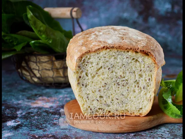 Фото блюда: Хлеб с пшенной кашей (ночное тесто)