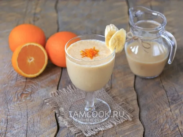 Фото блюда: Смузи с бананом и апельсином
