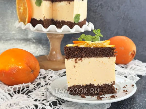 Фото блюда: Апельсиновое суфле для торта (+торт)