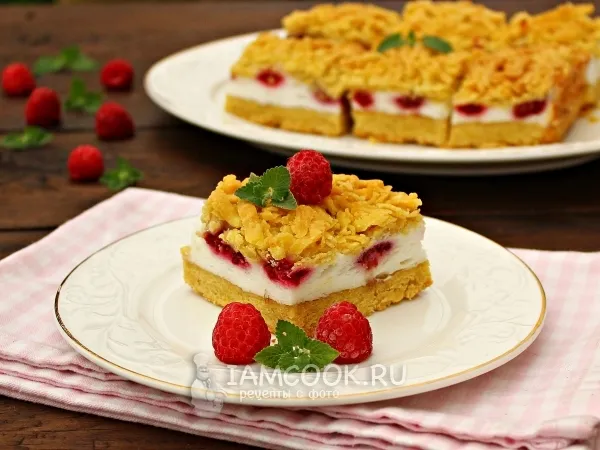 Фото блюда: Пирог с замороженной малиной