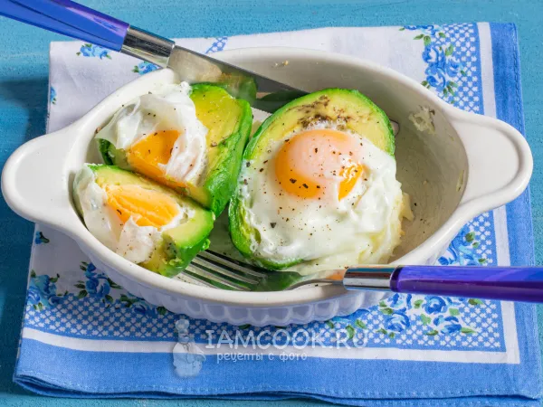 Фото блюда: Яичница с авокадо
