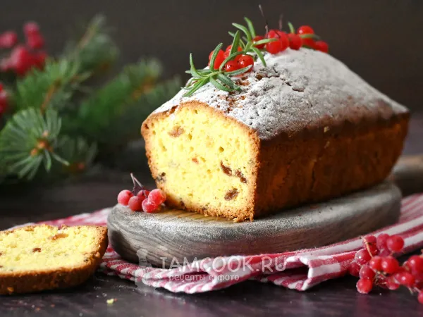 Фото блюда: Апельсиновый кекс с изюмом