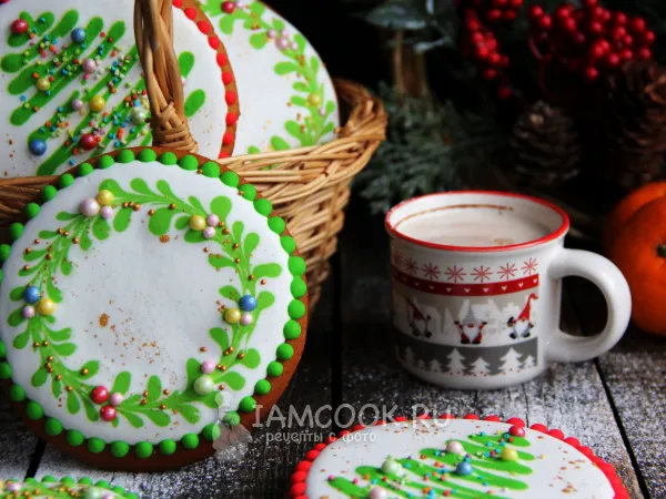 Фото блюда: Мягкие имбирные пряники с глазурью