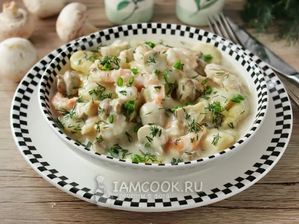 Фото блюда: Ньокки с креветками