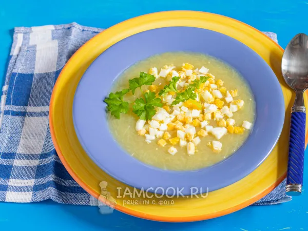 Фото блюда: Суп с тертым картофелем и яйцами