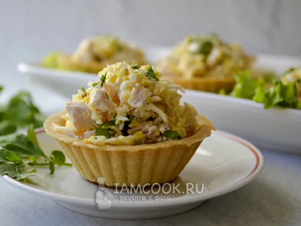 Фото блюда: Тарталетки с курицей без грибов