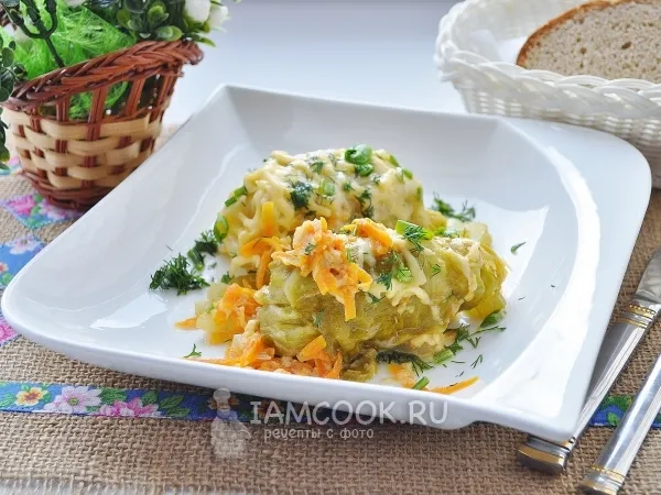 Фото блюда: Голубцы с индейкой в сливочном соусе в мультиварке