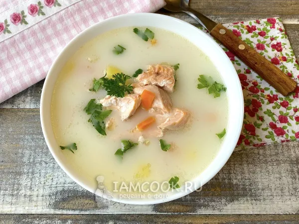 Фото блюда: Уха из форели со сливочным сыром