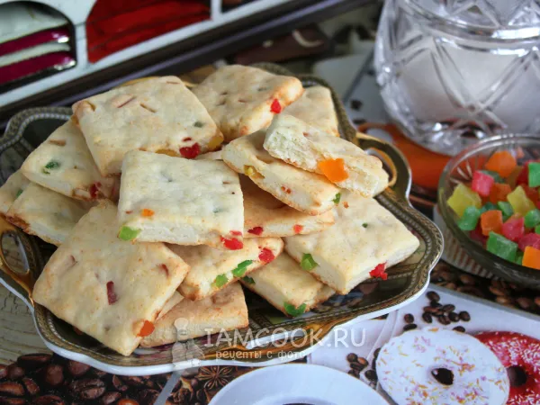 Фото блюда: Творожное печенье с цукатами