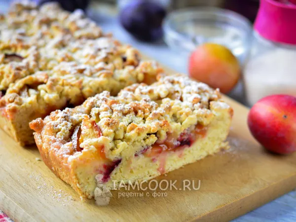 Фото блюда: Тертый пирог со сливами