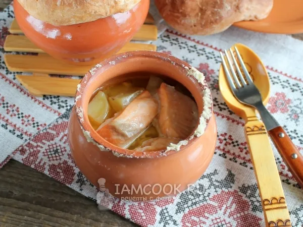 Фото блюда: Семга в горшочках