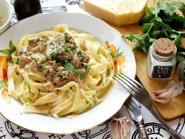 Фото блюда: Макароны (паста) с морским коктейлем